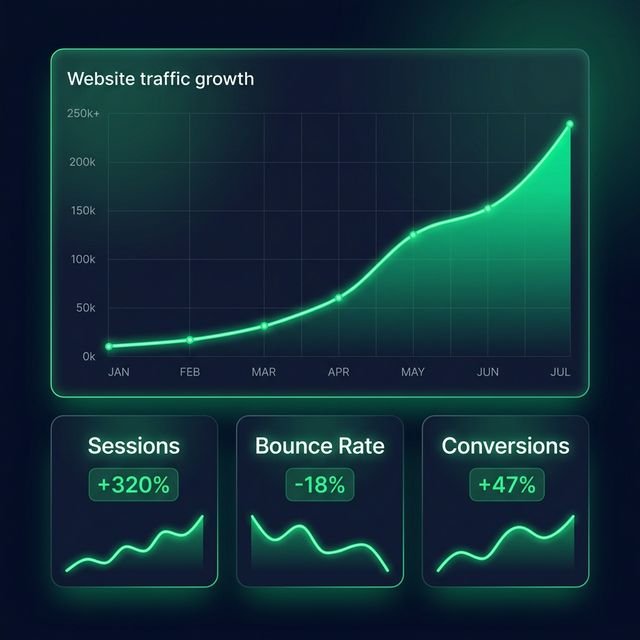 Conversion rate growth chart